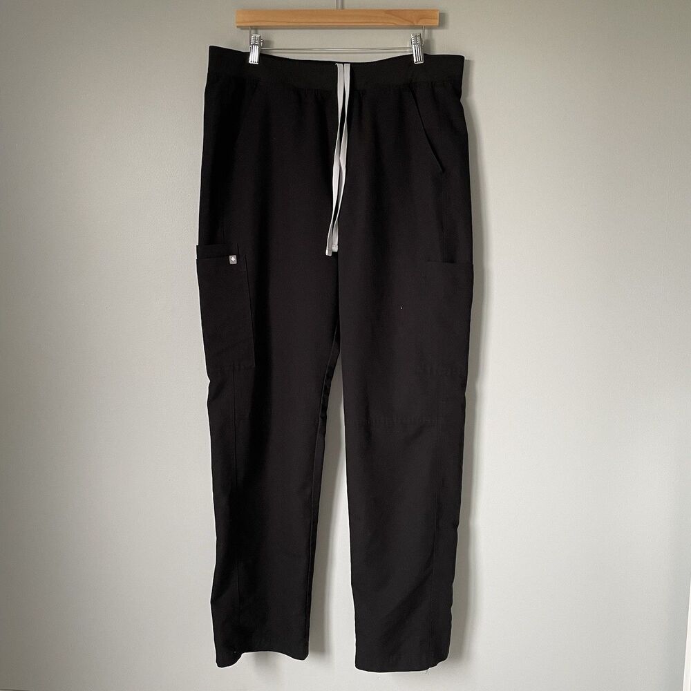 FIGS Axim Cargo Scrub Pants Black Healthcare Nurse Men's Size XL
